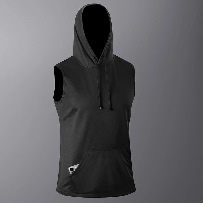 [Tamaño de EE. UU.] Camiseta de gimnasio de secado rápido ropa de calle deportiva Sudadera con capucha de moda camiseta negra 2025 verano camisetas de manga corta