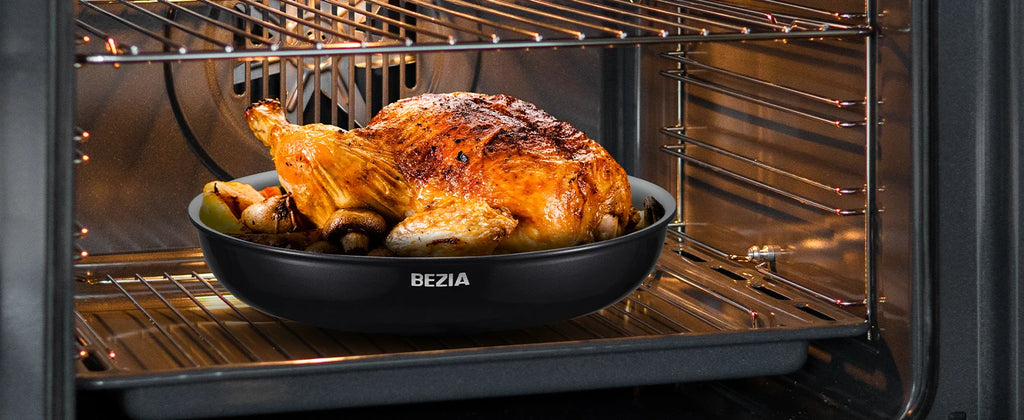 Batería de cocina de inducción Bezia con revestimiento cerámico saludable, ollas y sartenes antiadherentes, juego de 13 piezas con asas desmontables