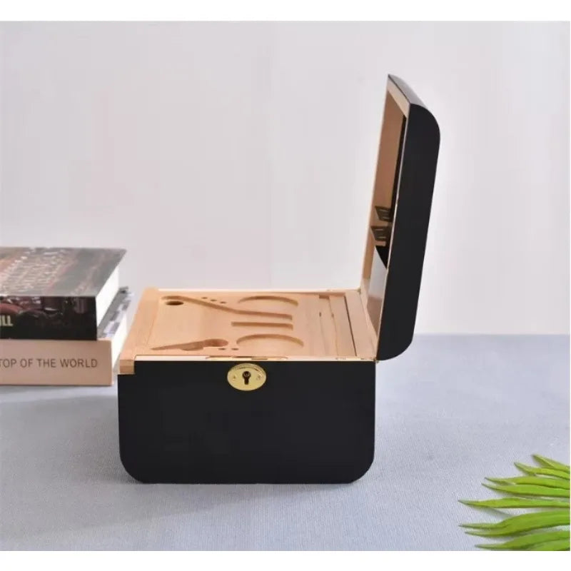 Cofre de almacenamiento de bambú Premium, bandeja rodante móvil, caja de madera, organizador triturador, accesorios para fumar, herramientas, decoraciones de mesa