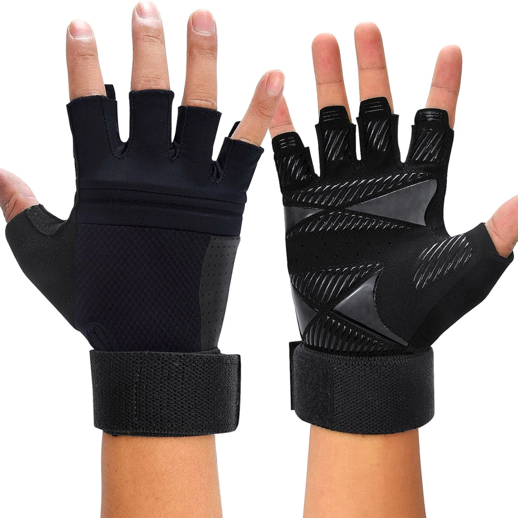 Guantes de Fitness levantamiento de pesas mancuernas culturismo Crossfit Pull Ups entrenamiento guantes de gimnasio para hombre
