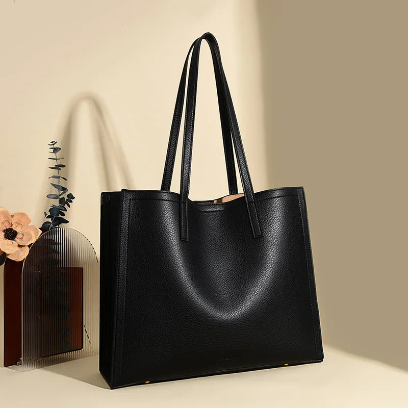 Bolsos de hombro minimalistas y a la moda para mujer, nuevos bolsos de marca de lujo de Color sólido, bolsos de mano Retro de piel sintética de gran capacidad
