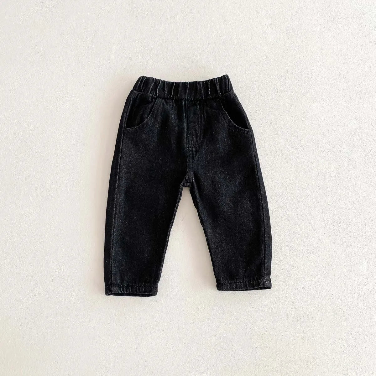 Moda coreana pantalones vaqueros para niños pantalones de bebé niño niña otoño Casual versátil Unisex pantalones vaqueros para bebés 1-6 años