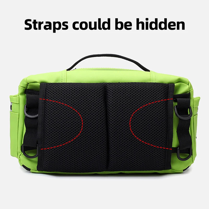 Bolsa de pecho para senderismo para hombre, riñonera de viaje con múltiples bolsillos, para escalada al aire libre, correr, ciclismo, bandolera, bolsa de aparejo con cinturón Molle deportiva