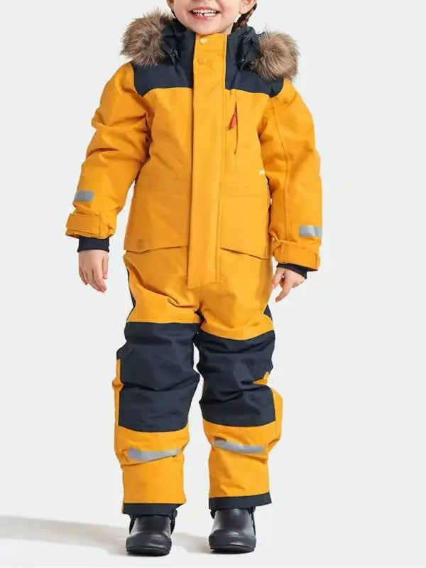 Traje de esquí para niños a prueba de viento impermeable grueso luminoso traje de esquí de una pieza para niños ropa de algodón para hombres y niñas traje de esquí