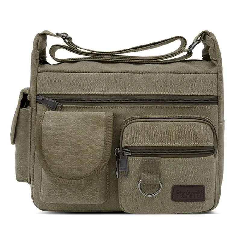 Bolsos de hombro de lona para hombre, bolso cruzado informal de viaje para hombre, bolsos de mensajero de lujo, bolso de mano de alta calidad a la moda