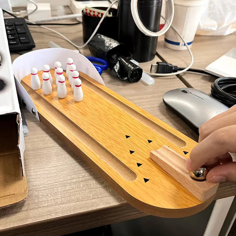 Mini juego de bolos de mesa, escritorio de oficina, alivianadores de estrés para adultos, adolescentes, niñas, niños, ansiedad, TDAH, juguetes antiestrés, regalos