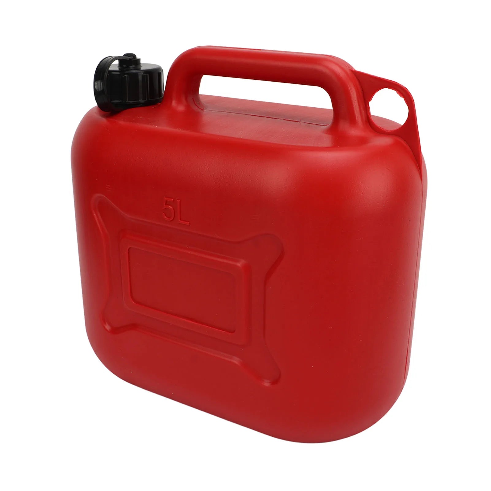 Contenedor de gasolina portátil rojo sin fugas, lata de Gas combustible, 5L, 1,3 galones, ABS, tubo de salida de 27cm para motocicletas y automóviles