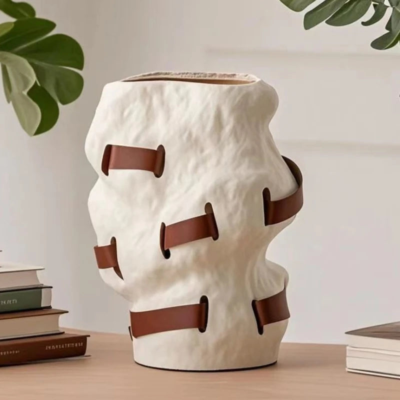 Florero moderno, floreros decorativos, decoración elegante de escritorio, decoraciones de mesa estéticas, decoración del hogar, accesorios interiores