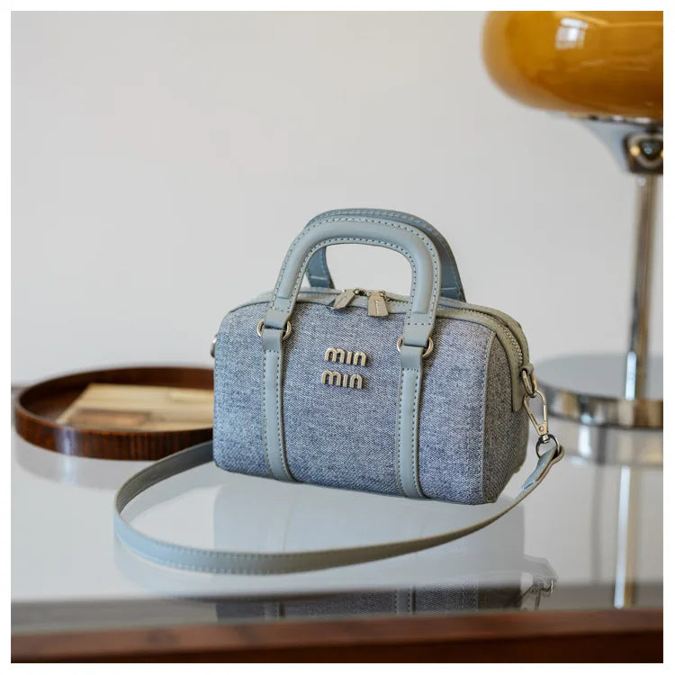 Nuevo bolso vaquero Boston a la moda para mujer, bandolera de un solo hombro, bolso con asa, bolsos de hombro