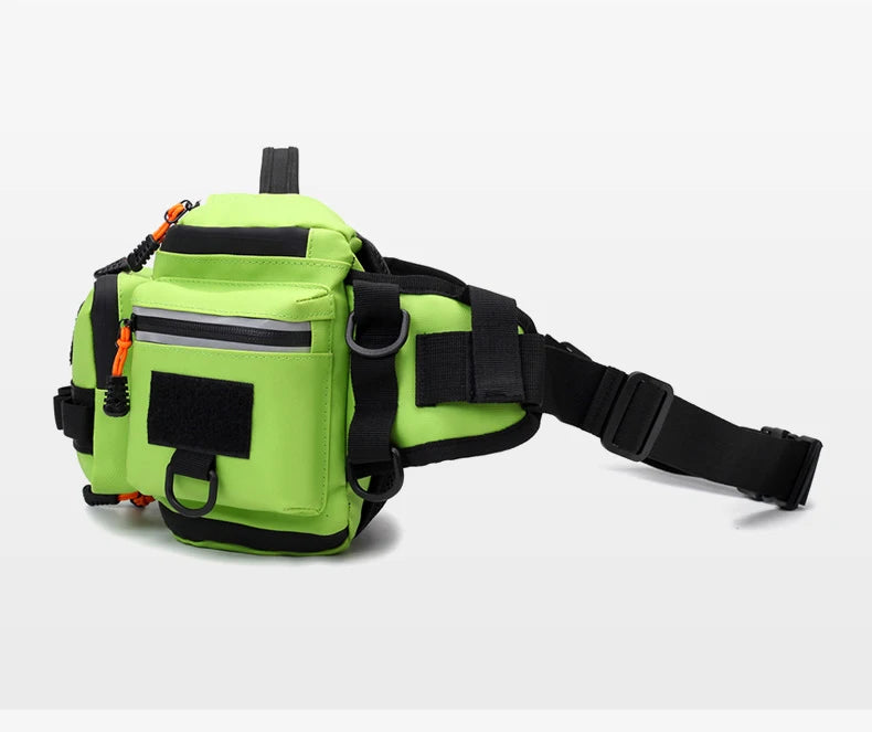 Bolsa de pecho para senderismo para hombre, riñonera de viaje con múltiples bolsillos, para escalada al aire libre, correr, ciclismo, bandolera, bolsa de aparejo con cinturón Molle deportiva