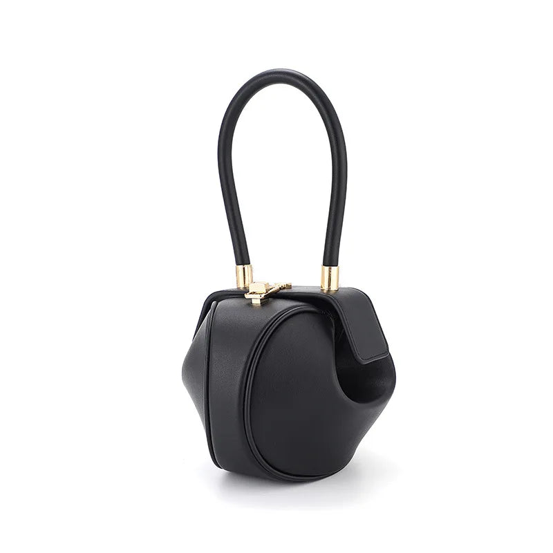 Bolso de mano con bola redonda para mujer, bolso de bolos de diseñador de marca, Mini bolsos de hombro de cuero PU, bolso de lujo para mujer, bolso para axila a la moda