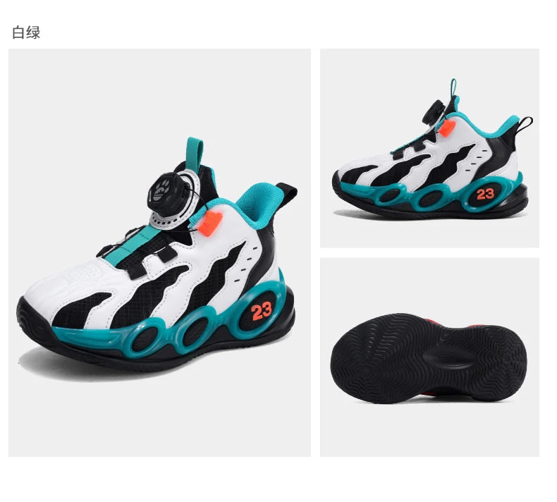 Zapatillas de baloncesto de moda para niños, zapatos deportivos de cuero PU de alta calidad, zapatos casuales para niños y niñas, cómodas zapatillas de gimnasio nuevas