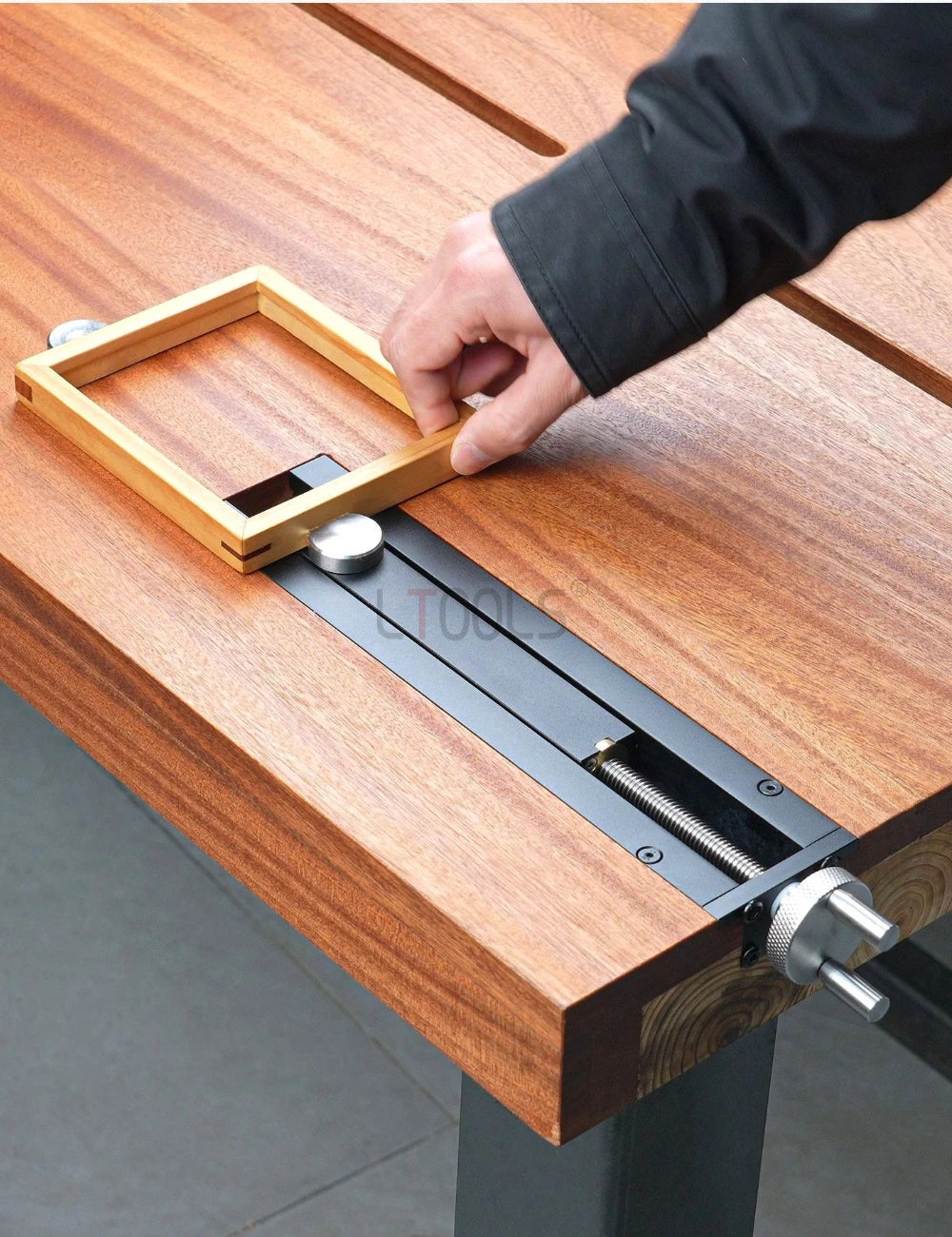 Abrazadera de tornillo de banco para carpintería, alicates de cola de mesa, accesorio de tornillo de banco de inercia de movimiento rápido multifuncional, alicates de aleación de aluminio de escritorio