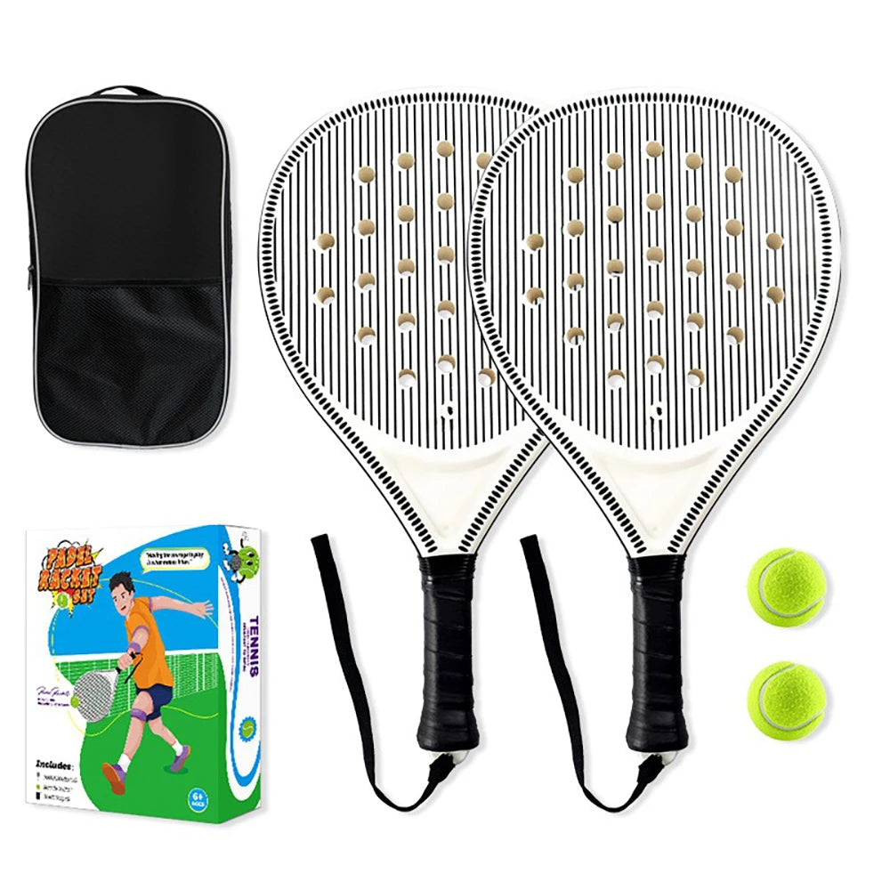 Raqueta de tenis |   Raqueta de padel, hecha de material de fibra de carbono ultraligero, con fuerte elasticidad y buena calidad
