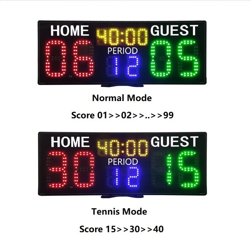 Tablero de puntuación de partido de entrenamiento de tenis profesional portátil, marcador Digital de cancha de Padel electrónica LED con Control de muñeca