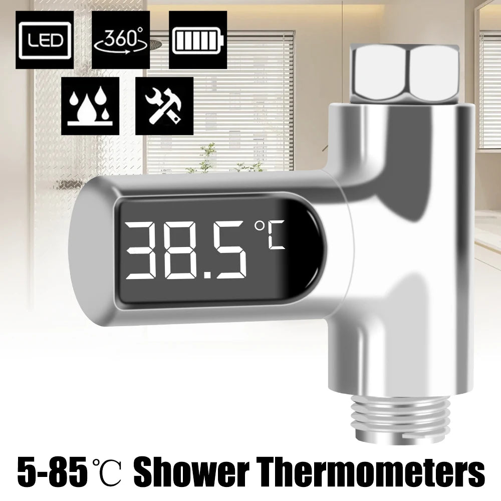 Monitor de temperatura del agua para bañera de hidromasaje, pantalla LED eléctrica para el hogar, grifos de ducha, termómetro de agua, medidor de temperatura de baño