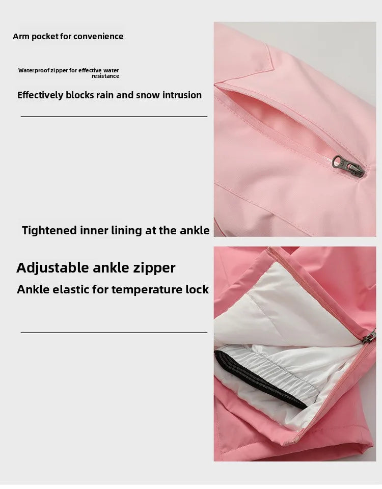 Trajes de esquí para niños, calentador de cuerpo para exteriores, traje de Snowboard, chaqueta térmica + Pantalones, monos de esquí, conjuntos de nieve impermeables para invierno para niños