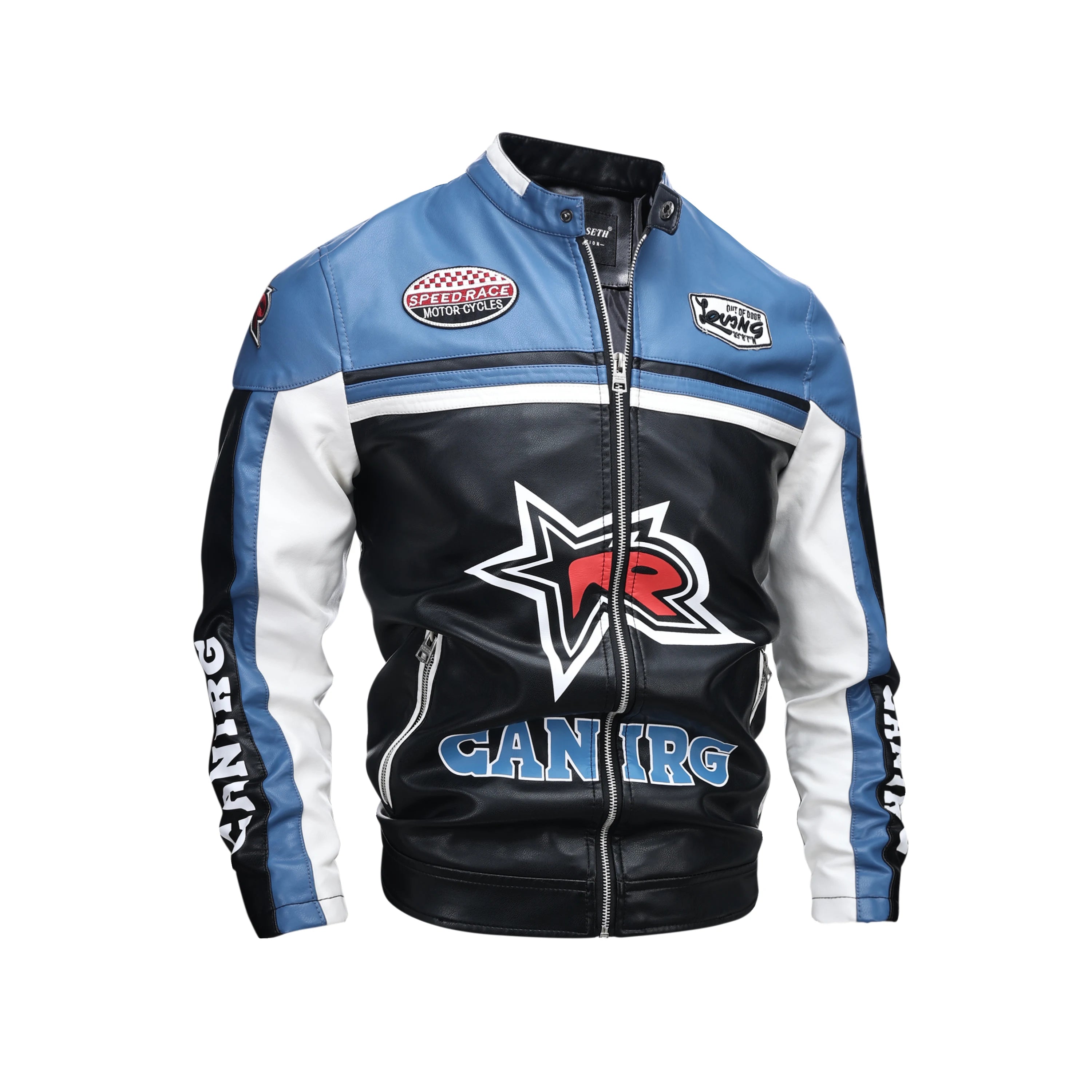 Chaquetas de cuero para hombre, chaqueta informal de PU para motocicleta, abrigos de cuero para motorista, ropa de marca, talla europea, otoño