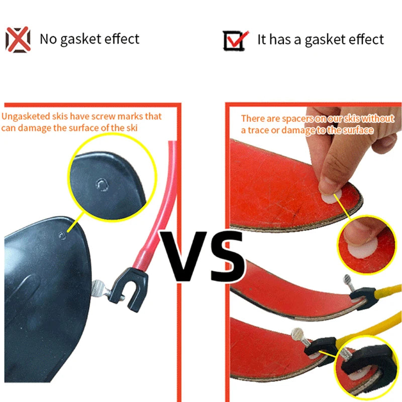 Conector de punta de esquí para principiantes, conector de cuña de esquí para invierno, niños, adultos, ayuda para entrenamiento de esquí, accesorios de snowboard