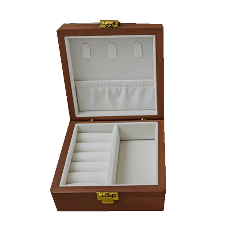 Caja de joyería de madera, pulseras de lujo, anillos, caja expositora, collares, pendientes, escaparate, baratija de mujer, Estuches de almacenamiento de joyería