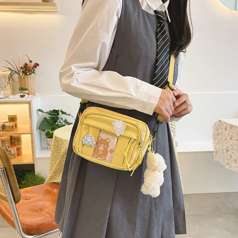 Nuevo Bolso Kawaii para niñas, novedad de 2024, Bolso transparente JK, Bolso cruzado pequeño para mujeres, bolsos y Bolsos de hombro, Bolso Itabag