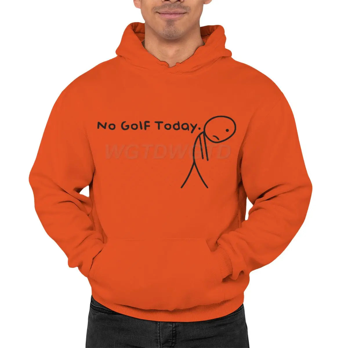 Ropa de hombre No Golf Today divertido triste Stickman golfistas moda ropa de calle Sudadera con capucha Casual divertido ropa de hombre