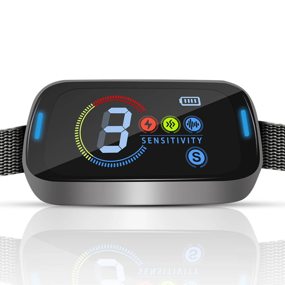 Collar de ladridos para perros, Collar contra la oscuridad para perros grandes, medianos y pequeños, Collar de ladridos inteligente, Collar de entrenamiento antiladridos recargable con 8 ajustes