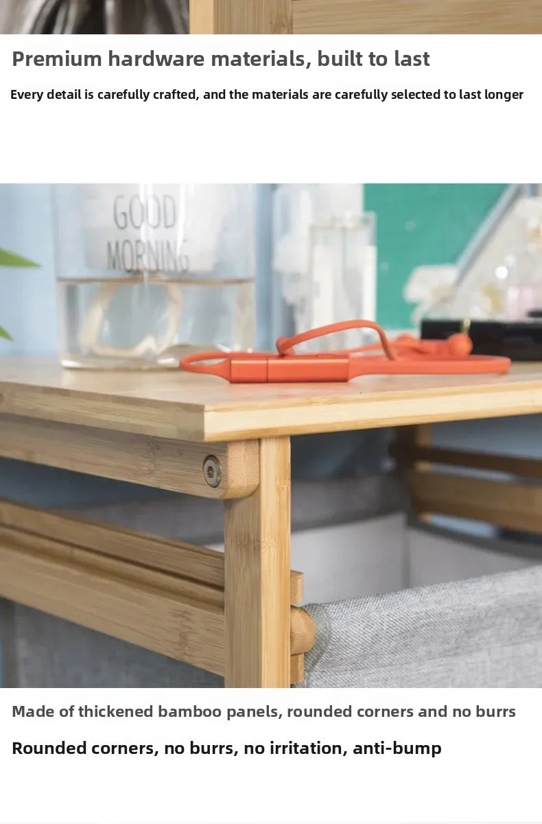 Cesta de lavandería multifuncional de tela de bambú, estante de almacenamiento ordenado para dormitorio, sala de estar, solución organizadora de baño