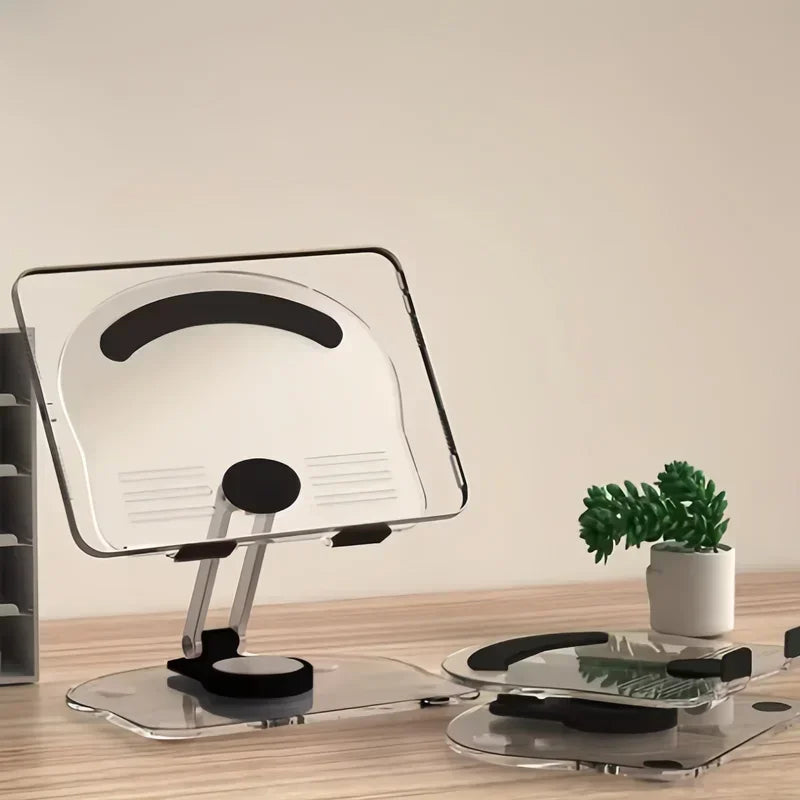 360 °   Soporte Giratorio para Tablet de Escritorio, Apto para iPad Pro 9.7, Air 4, 5, Mini 6, 11, Mi Pad, Soporte Transparente de Acrílico para Teléfono de Escritorio