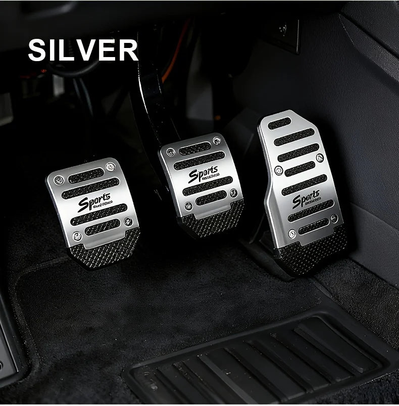 3 pedales de coche antideslizantes manuales: diseñado ergonómicos, duraderos, adecuados para acelerador, freno y transmisión manual.