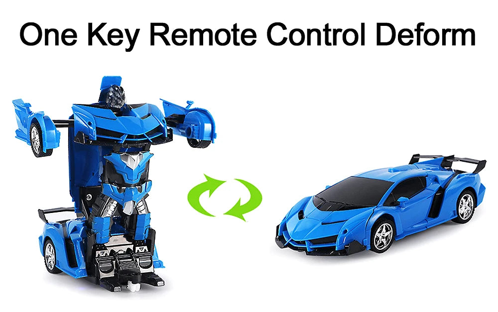 Coche eléctrico RC 2 en 1, Robots de transformación, modelo de vehículo deportivo, Robots, juguetes para niños, coches de de deformación RC geniales remotos, regalos de juguetes para niños