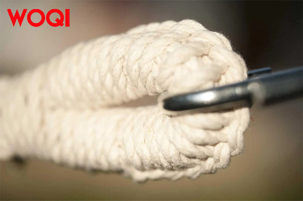 WOQI Hamaca plegable grande con flecos de macramé brasileño doble para acampar con soporte y bolsa de transporte