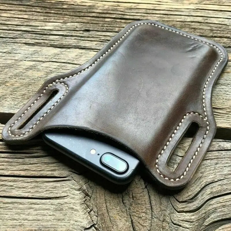 Funda de teléfono para hombre, funda con lazo para teléfono móvil, cinturón, riñonera, accesorios, monedero de cuero, billetera para teléfono, bolsa para correr, bolsas de viaje para acampar
