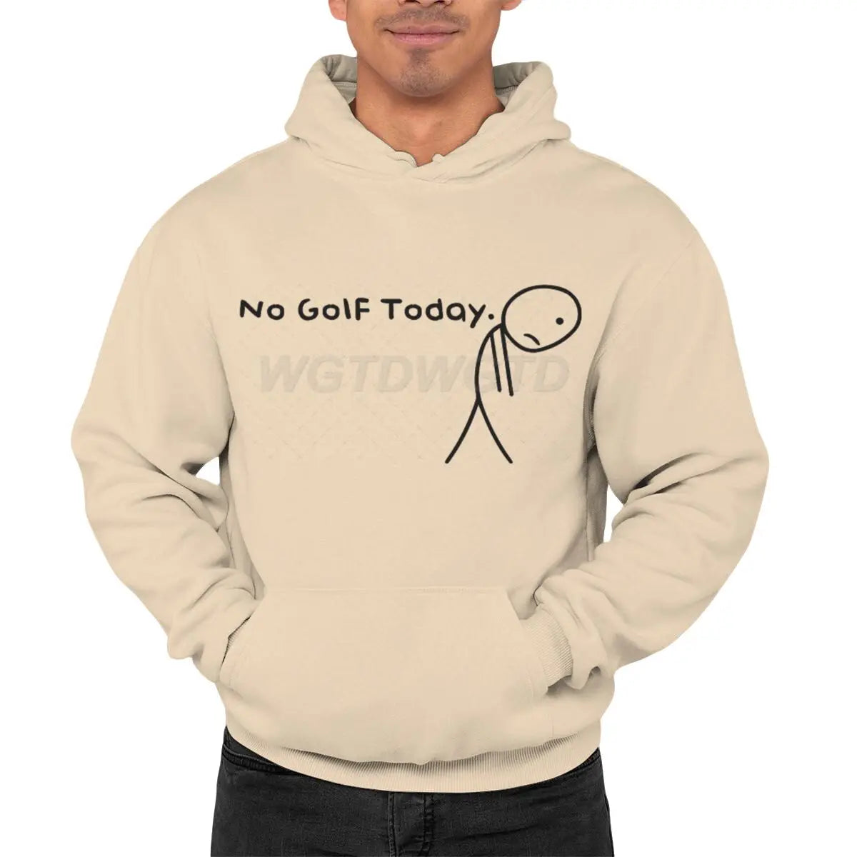 Ropa de hombre No Golf Today divertido triste Stickman golfistas moda ropa de calle Sudadera con capucha Casual divertido ropa de hombre