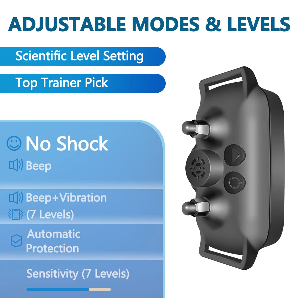 Collar de ladridos para perros, Collar contra la oscuridad para perros grandes, medianos y pequeños, Collar de ladridos inteligente, Collar de entrenamiento antiladridos recargable con 8 ajustes