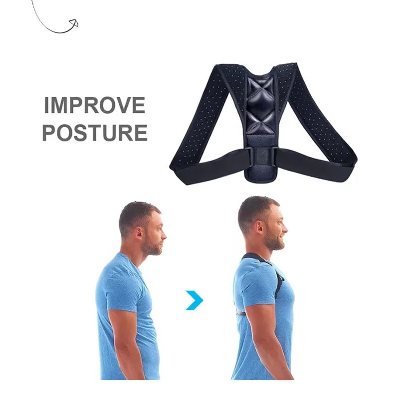 Cinturón correctivo jorobado, soporte correctivo para adultos, cinturón corrector de postura para clavícula, Protector de espalda deportivo, vendaje elástico