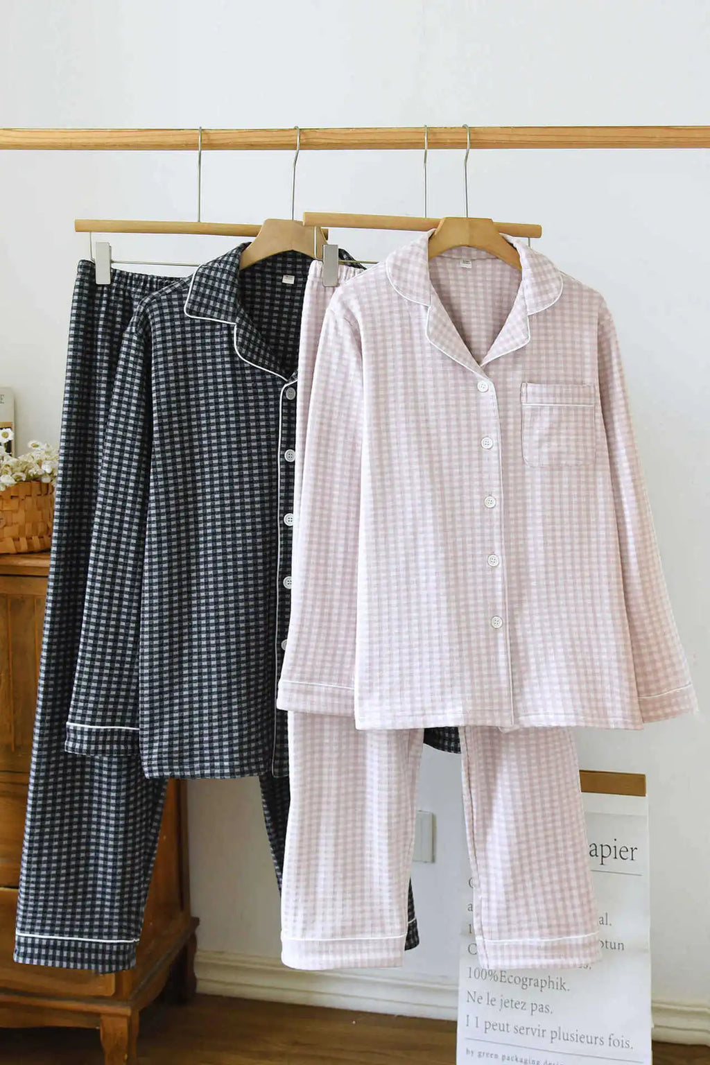 Pijamas de pareja para calentar y mantener el calor, pantalones de manga larga para otoño e invierno, ropa de dormir holgada para mujer, ropa de dormir para hombre