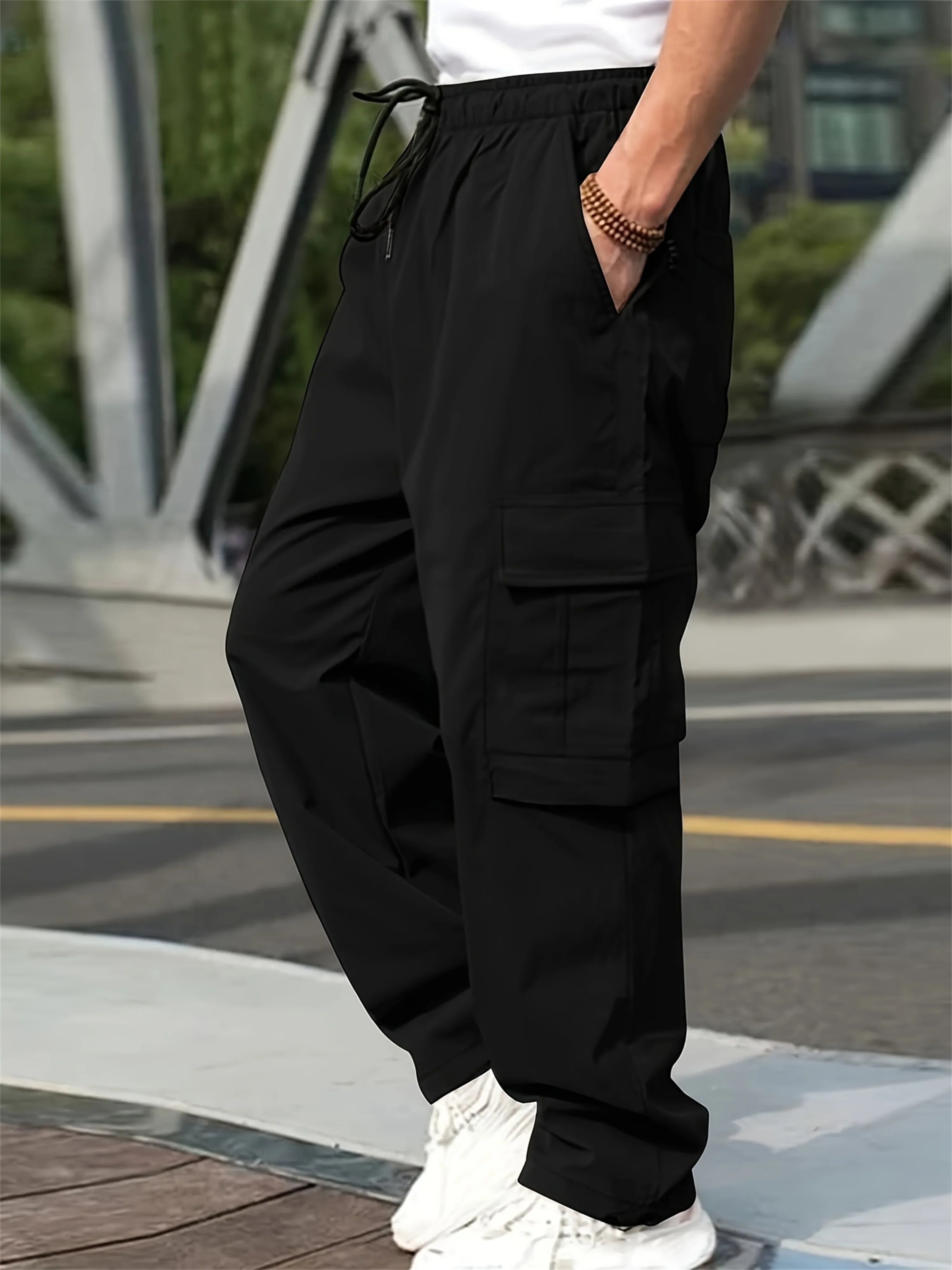 Pantalones Cargo tácticos de verano para hombre, pantalones ligeros informales impermeables, pantalones casuales resistentes al