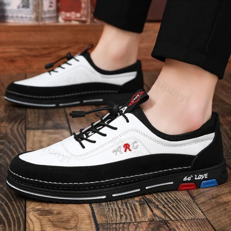 Zapatos informales para hombre, moda de otoño 2025, cómodos zapatos de negocios antideslizantes para hombre, calzado ligero de talla grande 39-44, zapatillas nuevas para hombre