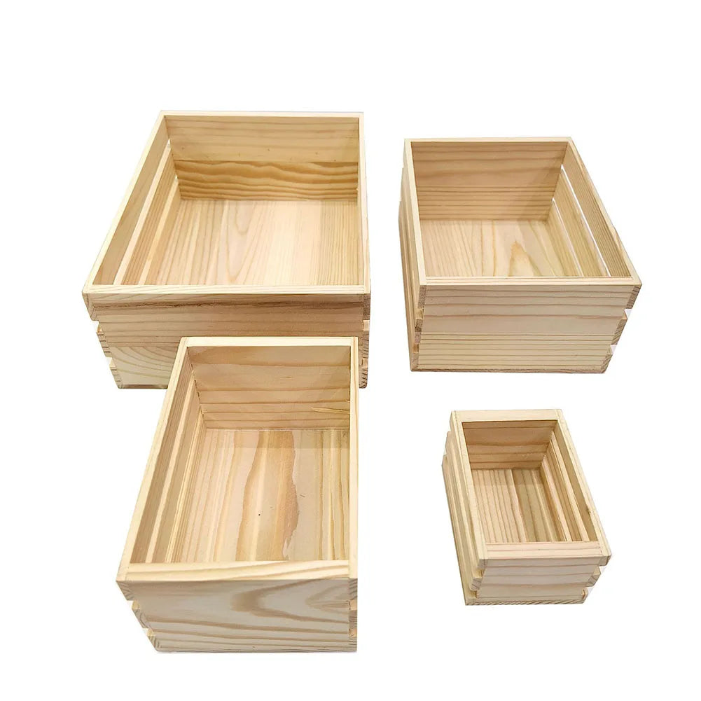 Caja de almacenamiento de madera, organizador de cosméticos y frutas, Mini cesta de madera de escritorio, modelo de cesta de almacenamiento de madera de pino, cesta de almacenamiento en miniatura