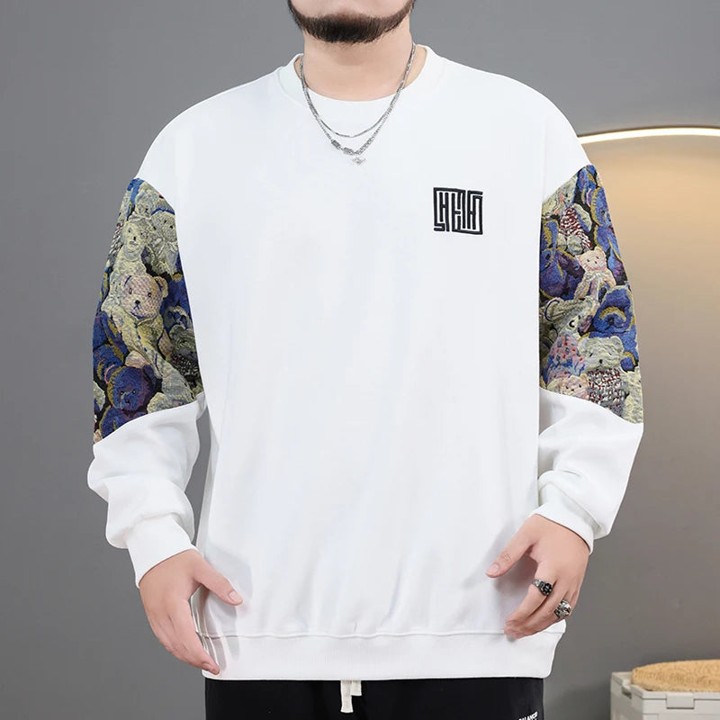 Sudadera para Hombre, suéter holgado de talla grande, sudaderas con capucha, Camiseta deportiva de manga larga, Camiseta de Otoño Invierno, Ropa de Hombre de gran tamaño