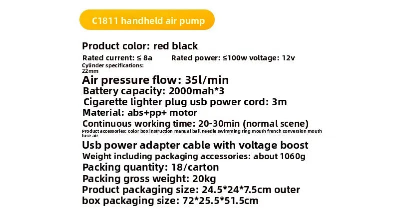 Bomba de aire inalámbrica para coche, bomba de aire para coche, carga y parada automática, práctica bomba de aire portátil para neumáticos de coche