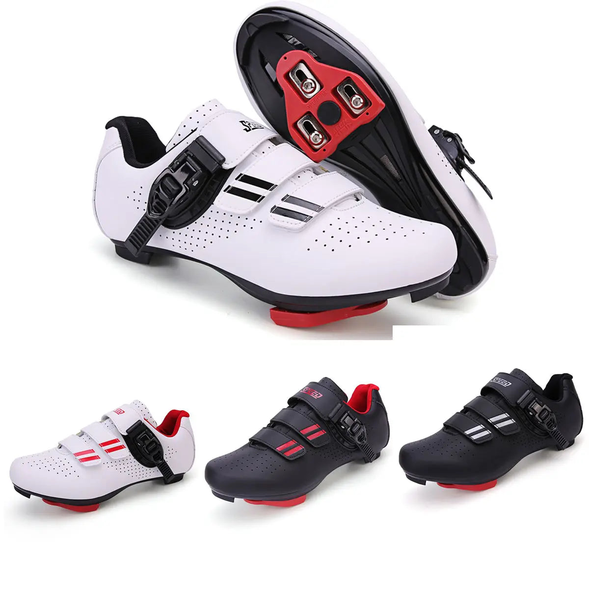 Zapatos de ciclismo para hombre con tacos Look Delta: zapatos giratorios compatibles con peloton con zapatos de bicicleta de carretera con clip Spd para hombres y mujeres