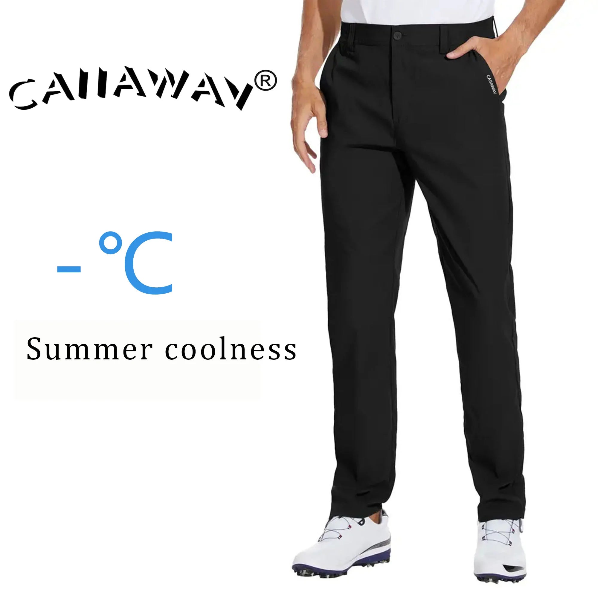 Pantalones deportivos de Golf de verano para hombre, transpirables, de alta elasticidad, para exteriores, corte ajustado y efecto adelgazante
