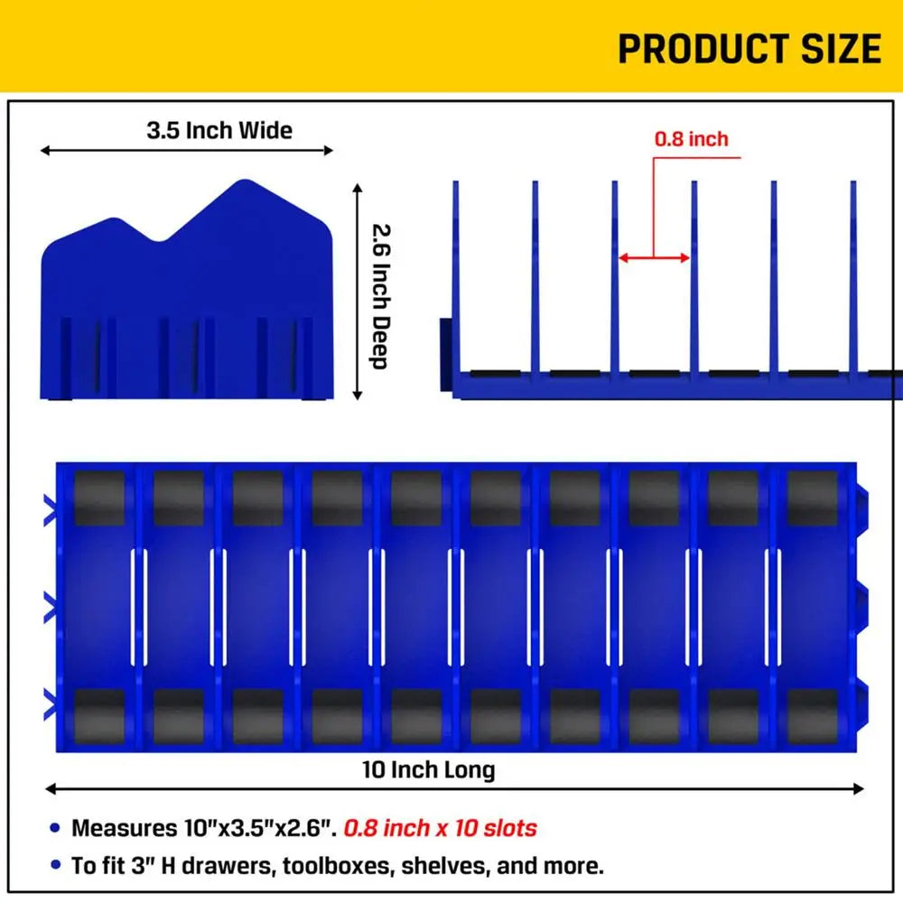 Práctico estante organizador de alicates que mantiene hasta diez alicates, cajón, caja de herramientas, alicates resistentes, organizador de herramientas, estante de almacenamiento que ahorra espacio