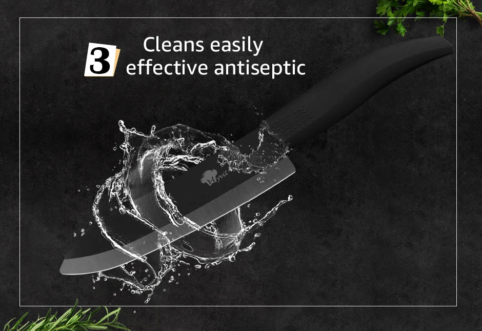 Juego de cuchillos de cerámica para cocina, pelador de frutas multiusos de 3, 4, 5 y 6 pulgadas con funda, hoja negra, cuchillo de Chef de pan