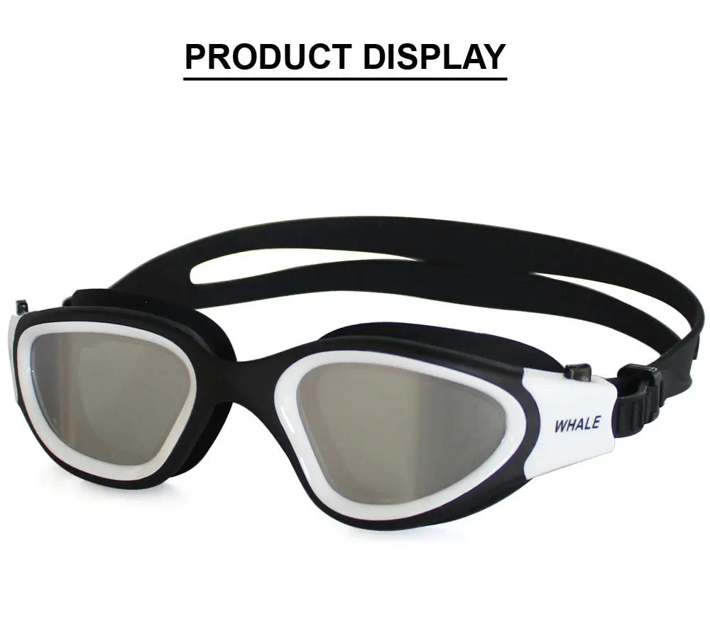 Gafas de natación profesionales antivaho para adultos, lentes de protección UV para hombres y mujeres, gafas de natación de silicona ajustables impermeables en la piscina