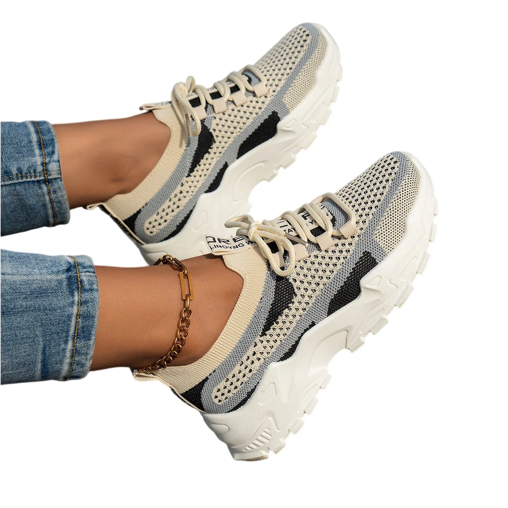 Zapatos De Mujer verano 2025 nuevas cuatro estaciones versátiles finos Zapatos informales transpirables grandes zapatillas De deporte De moda Mujer Zapatos De Mujer