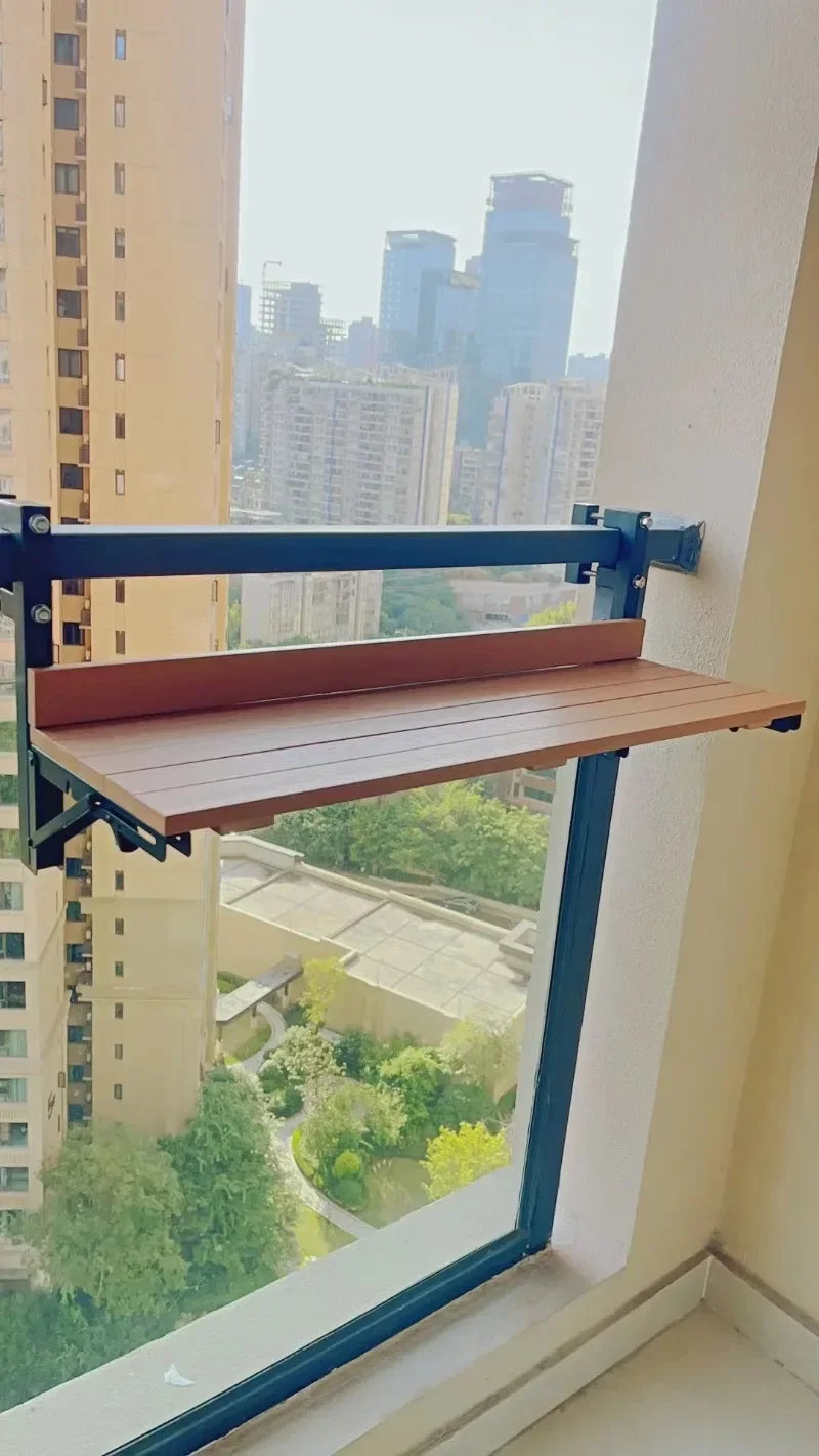 Escritorio plegable portátil, mesas de balcón, barandilla colgante multifuncional, muebles de diseño para el hogar pequeños, modernos y sencillos, impermeables