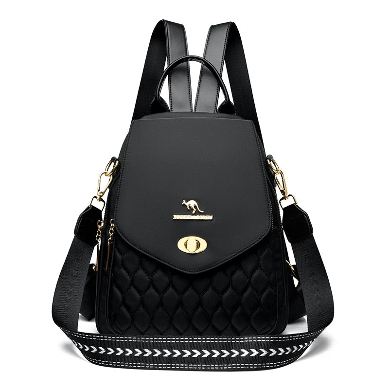 Mochila Retro de moda para mujer, Bolsas de un solo hombro de cuero para mujer, mochilas para estudiantes de marca de lujo, novedad de 2024